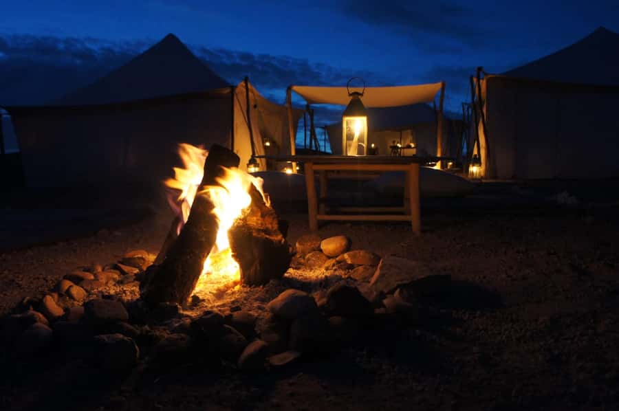 Agafay: Quad, Camel Ride & Dinner Show from Marrakech - Berber Dinner Show in a Moroccan Tent: Food, Music, and Fire