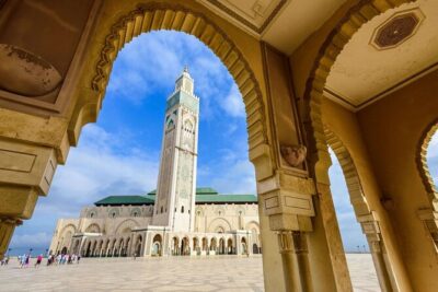 Casablanca City Tour with Hassan II mosque ticket - Arab League Park, Notre Dame of Lourdes, and the city’s visual contrast