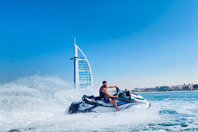 Dubai: 30min Jet Ski: Burj Al Arab w Pics, Videos, free Ice Cream - What you get after the ride: photos, locker shower, and ice cream