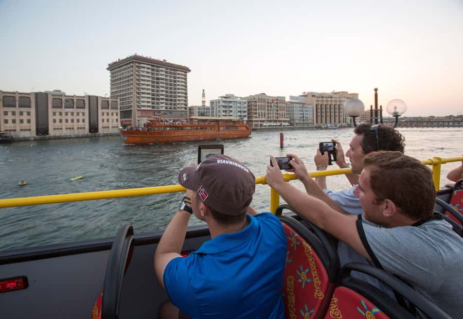 Dubai: City Sightseeing HOHO Bus Tour + Sunset & Night Tour - Red Route (Historical): Museum of the Future to Gold & Spice Souk