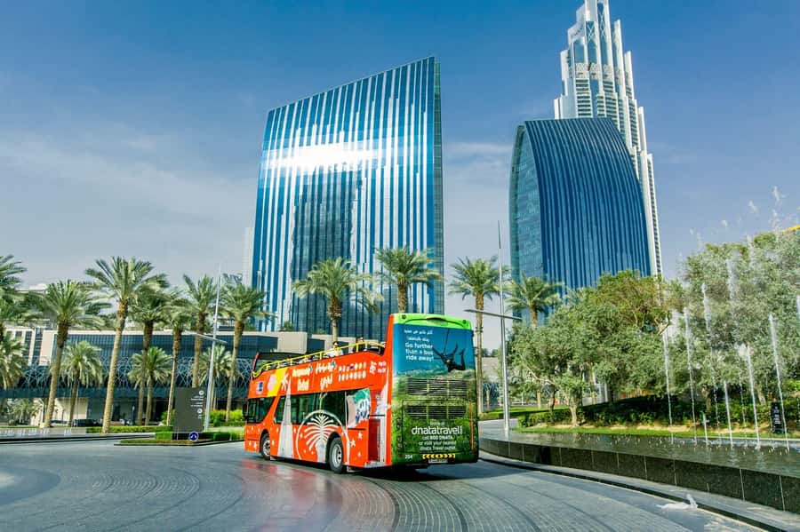 Dubai: City Sightseeing HOHO Bus Tour + Sunset & Night Tour - Blue Route (Marina and beach): Atlantis to Mall of the Emirates