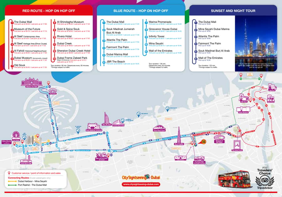 Dubai: City Sightseeing HOHO Bus Tour + Sunset & Night Tour - Stop-by-stop strategy: how to build your own day