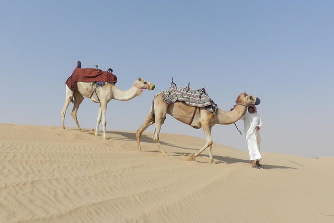 Dubai Desert Safari Dune Bashing, 60min ATV Quad, Camel Ride, BBQ - Camel, Sandboard, and Henna: Fun Activities That Don’t Feel Forced