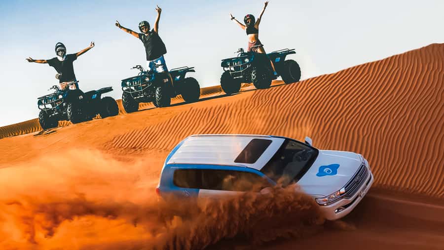 Dubai: Desert Safari, Quad Bike, Camel Ride & Al Khayma Camp - Getting picked up the right way (and why tyre pressure matters)