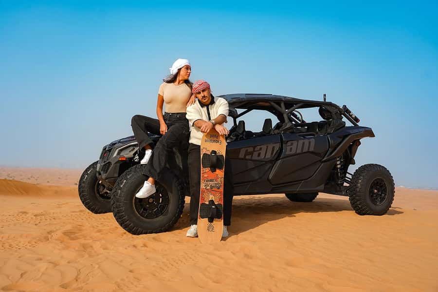 Dubai: Extreme Can-Am Buggy Desert Safari Adventure - Sandboarding Break: Fun for 20 Minutes, Not a Whole-Session Sport