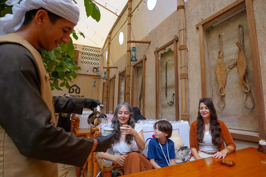 Dubai: Frame Tickets, Creek, Souks & Blue Mosque Guided Tour - Al Khayma Heritage House: traditional Emirati culture you can see