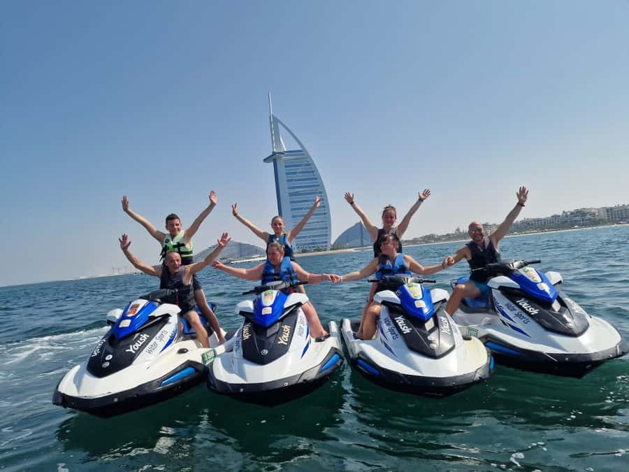 Dubai: Jet Ski Tour of Burj Al Arab with Photos - Burj Khalifa spotting during the return: Skyline without a ticket line