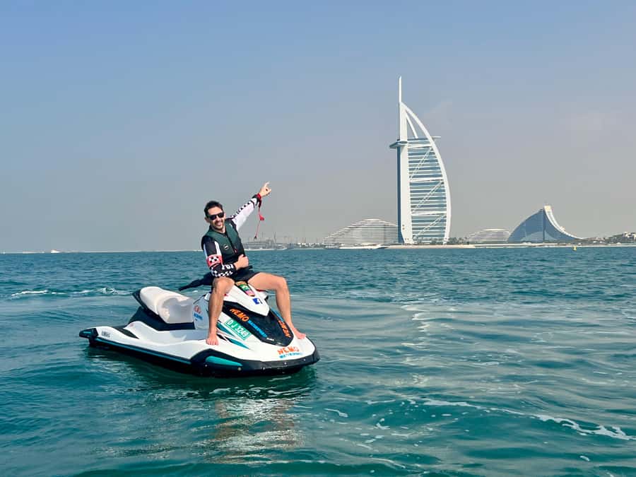 Dubai: Jetski to Burj Arab-Atlantis w Pic, Video & Icecream - Jetskiing past Burj Al Arab: the real wow factor