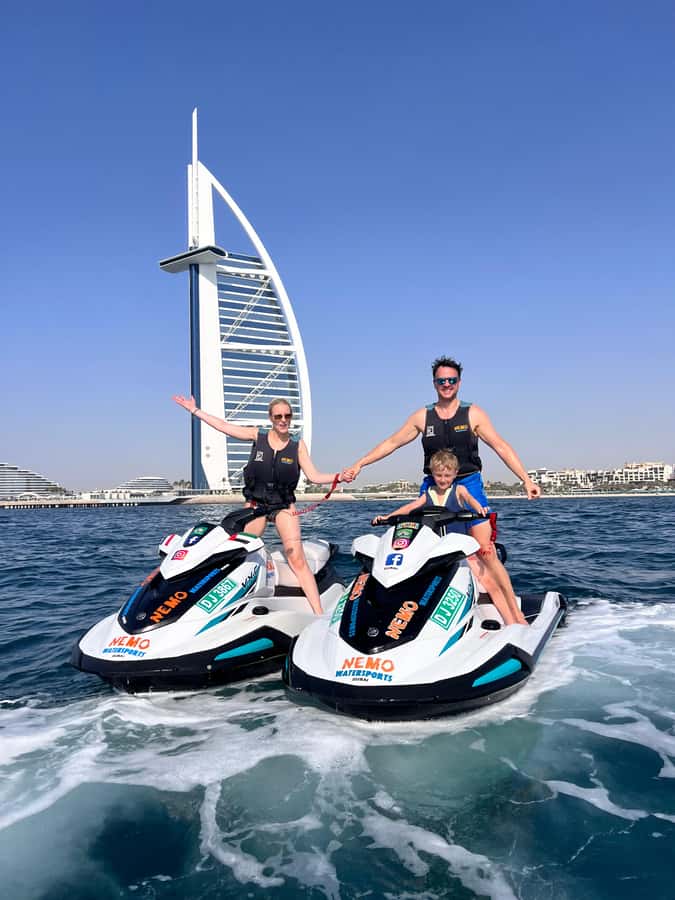 Dubai: Jetski to Burj Arab-Atlantis w Pic, Video & Icecream - The route: Jumeirah Beach, Burj Al Arab, then back via Umm Suqeim