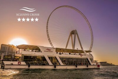 Dubai Marina Dinner Cruise with Live Music & Open Bar - The sailing route: Dubai Marina, JBR, and Bluewaters at night