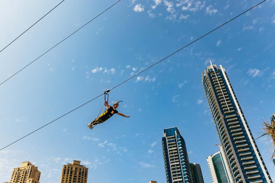 Dubai: Marina Ziplining with Photos, Video and Meal - The 1-Kilometer Dubai Marina Zip Line: Speed, Incline, and Views