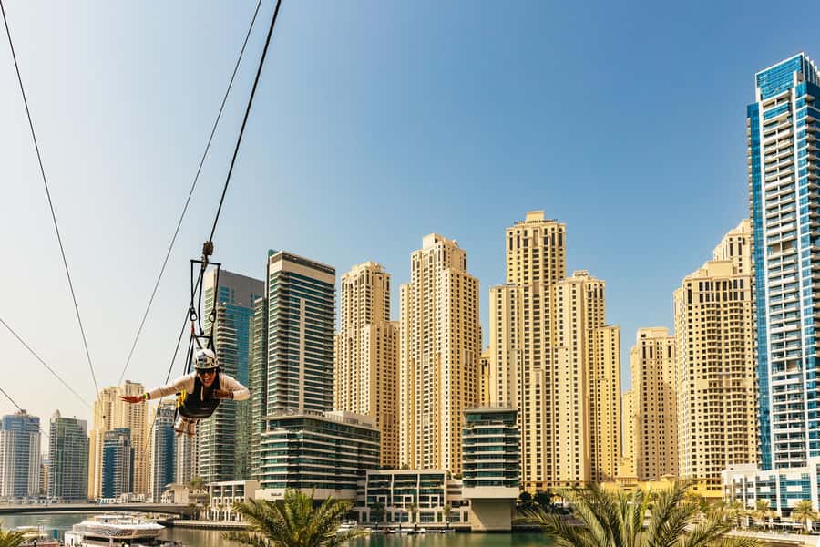Dubai: Marina Ziplining with Photos, Video and Meal - Price and Value: $190 for a Short Flight?