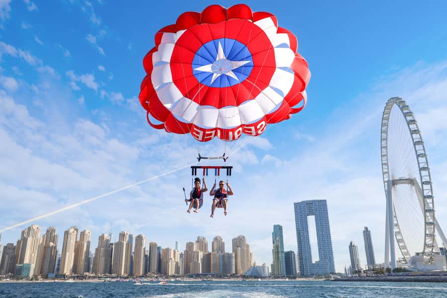 Dubai: Palm View and JBR View Parasailing Experience - Dubai Marina Parasailing: What You Actually Get for Around $70