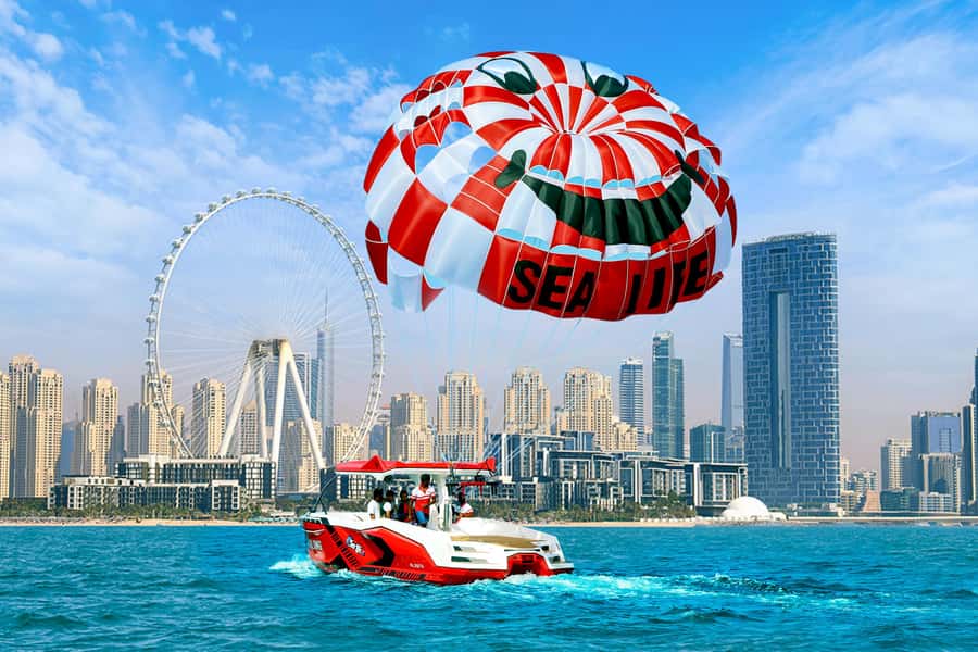 Dubai: Palm View and JBR View Parasailing Experience - The Boat Cruise Route: JBR, Ain Dubai, and Palm Scenery From Sea Level