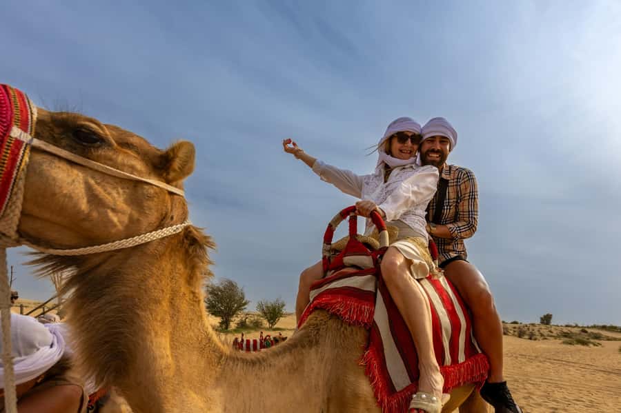 Dubai: Premium Safari, Camel Ride & Al Khayma Camp 3-Buffets - Camp Arrival at Al Khayma: Coffee, Henna, Falcons, and Shisha Stations