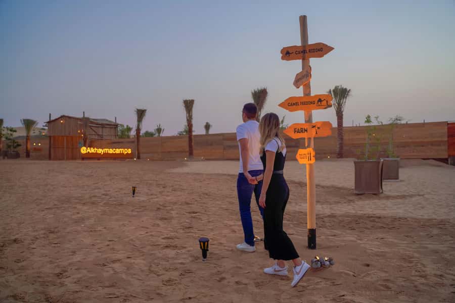 Dubai: Premium Safari, Camel Ride & Al Khayma Camp 3-Buffets - The Shows: Fire, Yola Dance, Arabian Horses, and Falconry