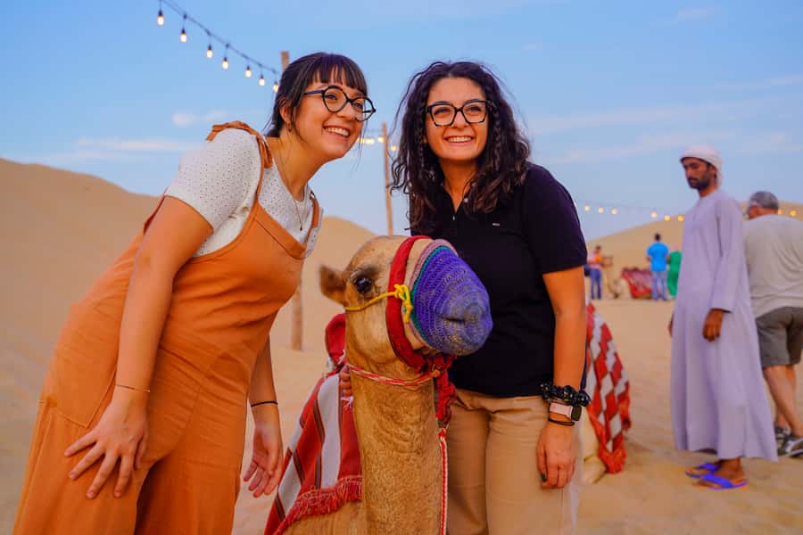 Dubai: Sunset Camel Trek, Al Khayma Camp, Stargazing & BBQ - The Camel Caravan: 40 Minutes at Twilight (and How to Get Good Photos)