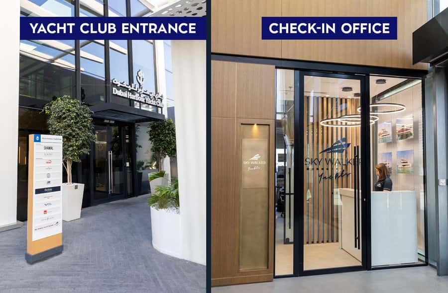 Dubai: The Luxury Yacht Tour with Live BBQ Option - Getting there: Dubai Harbour Yacht Club meeting point, Metro, taxi, and parking