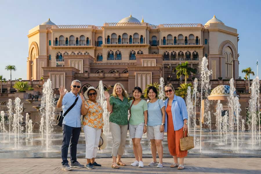From Dubai: Abu Dhabi Day Tour with Ferrari World Ticket - Yas Island photo stop and the shift from culture to speed