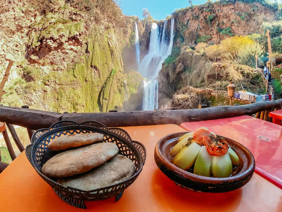 From Marrakech: Ouzoud Waterfalls Guided Hike and Boat Trip - Lunch overlooking the falls: late Berber meal and a slower moment
