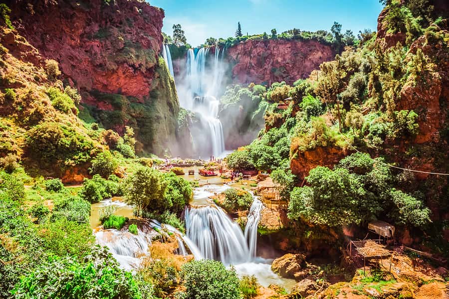 From Marrakech: Ouzoud Waterfalls Guided Tour & Boat Ride - The road trip rhythm: pick-up, minibus ride, and Tamlalte coffee breaks