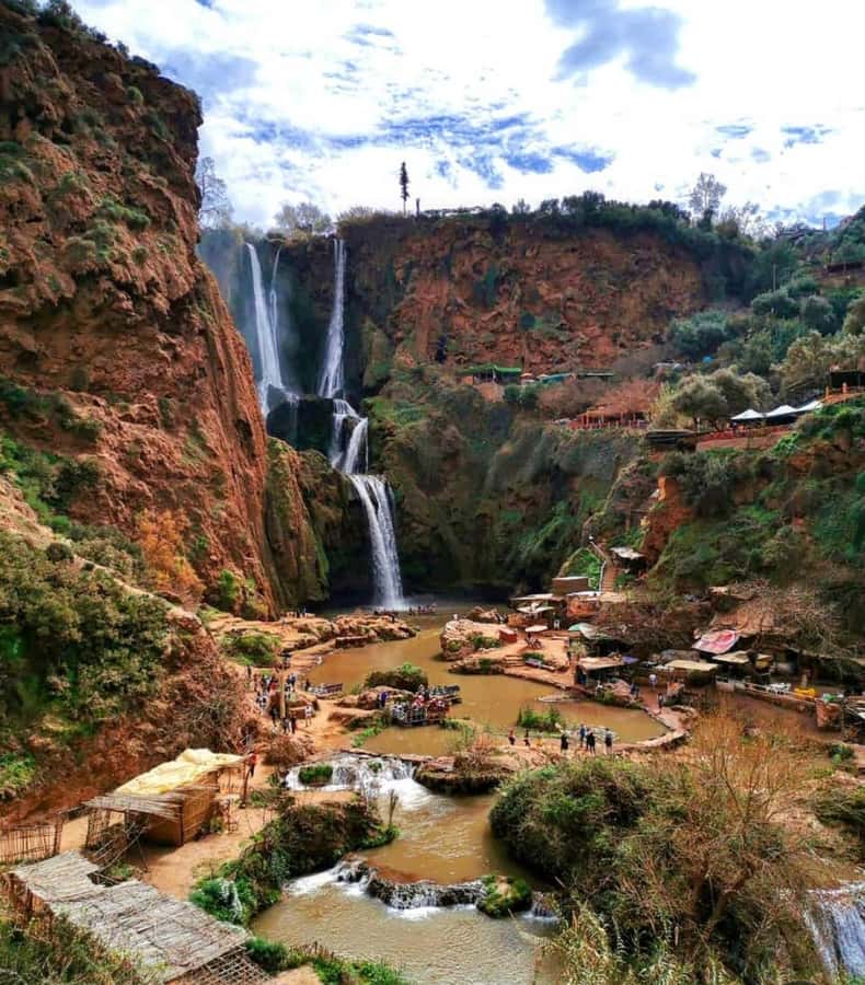 From Marrakech:Ouzoud Waterfalls Day Trip with Boat Tour - First Look at Ouzoud: Three Waterfalls and Valley Detail