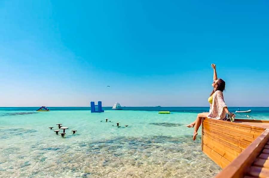 Hurghada: Orange Bay & Magawish Island Speedboat with Lunch - Hurghada pickup and the ride out to the Red Sea