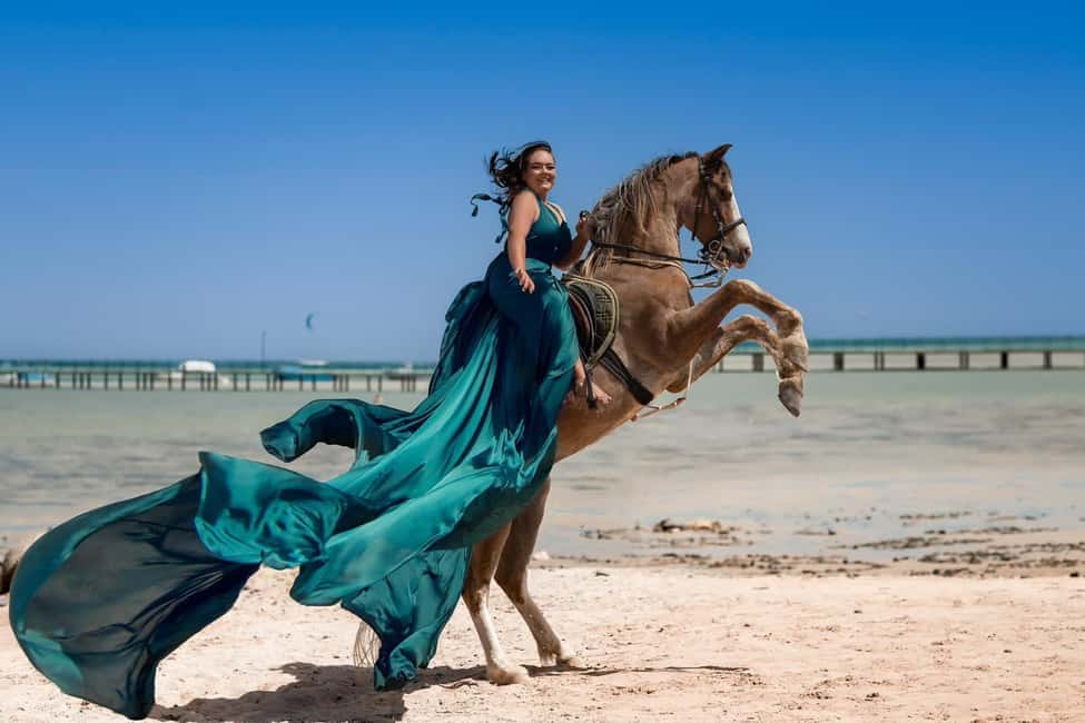 Hurghada: Red Sea & Desert Horse Riding Tour with Swimming - Safety and tack: helmets, chaps, and how the guides set the pace