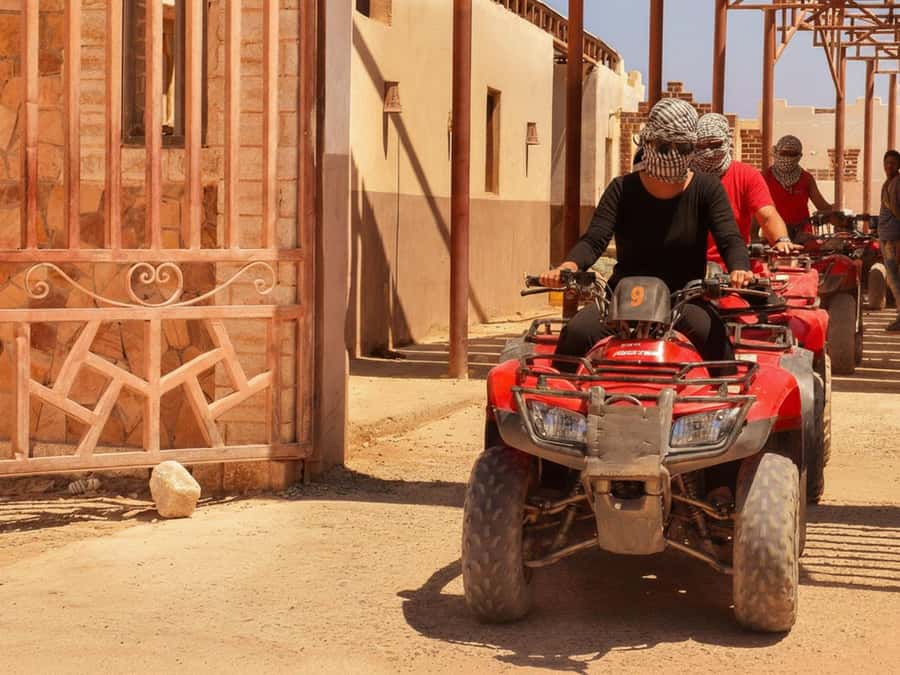 Hurghada: Sunset Quad Bike, Camel w/ Opt Stargazing and BBQ - Quad bikes in Hurghada: fun, but guided and controlled
