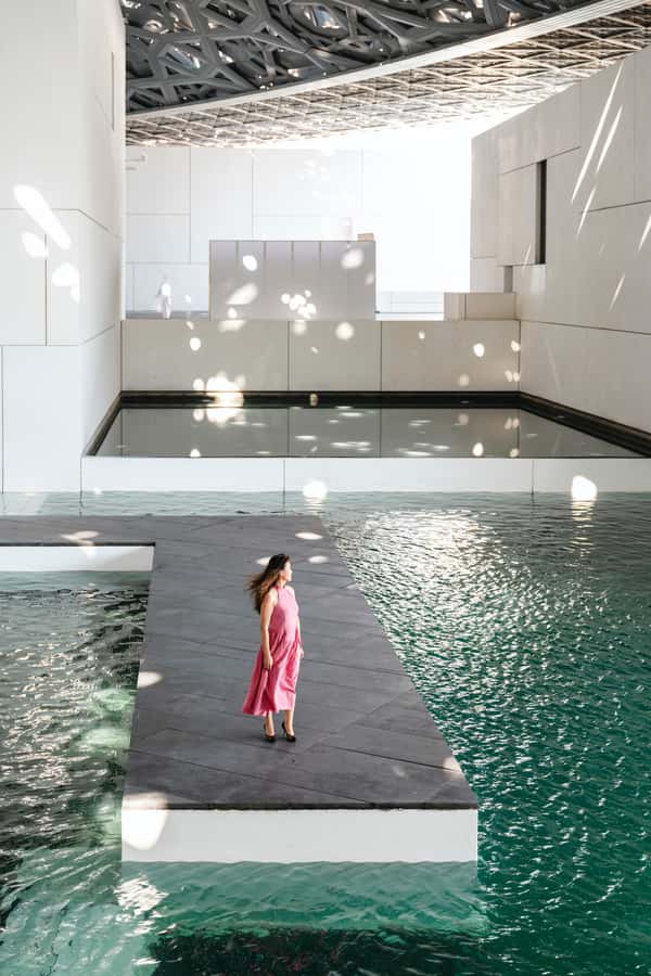 Louvre Abu Dhabi Museum General Admission Ticket - Outdoor plaza, waterfront moments, and coping with Abu Dhabi heat