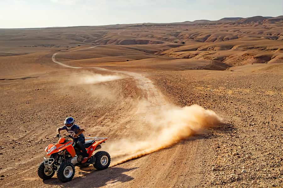 Marrakech: Agafay Desert Dinner Show with Quad Bike & Camel - Quad Bike Ride: 45 Minutes of Fun With Real Safety Control