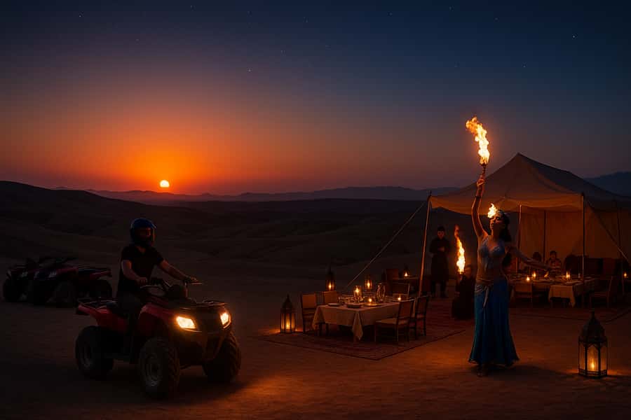 Marrakech: Agafay Desert Quad Biking with Dinner & Show - Agafay Desert Quad Biking at Sunset: The Big Idea