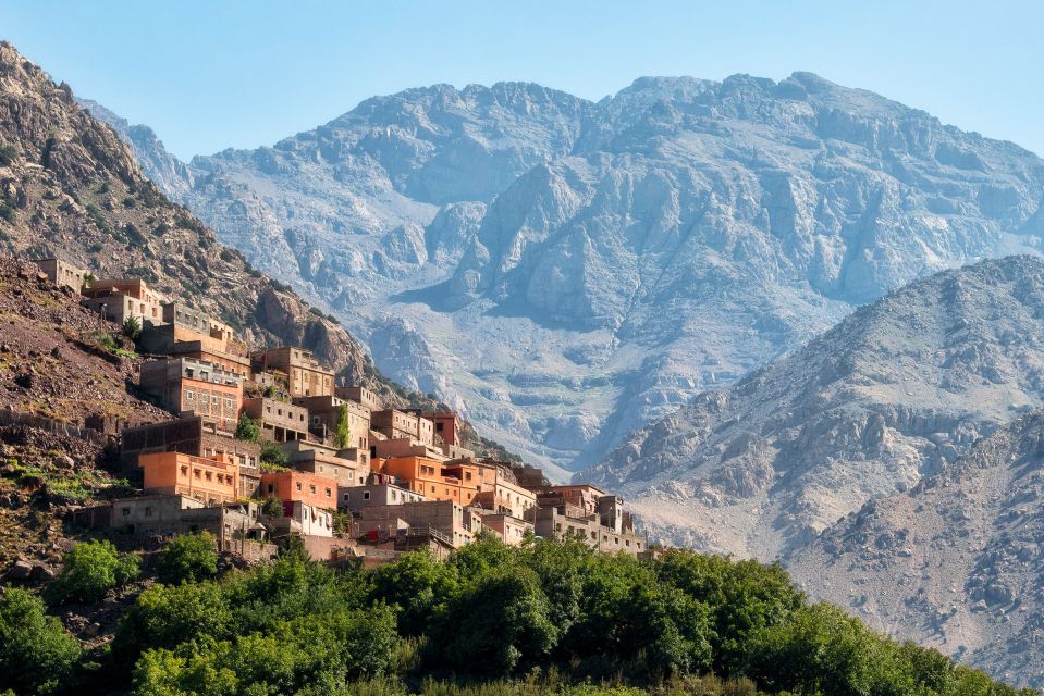 Marrakech: Atlas Mountains & Agafay Desert Tour w Camel Ride - Tamatert Views and Irrigated Terrace Fields