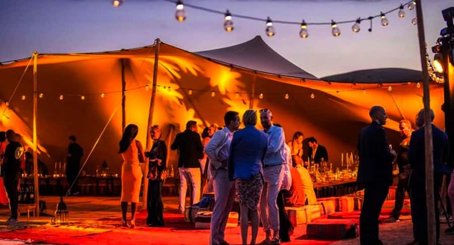 Marrakech: Camel Ride, Dinner, Pool, and Fire Show in Agafay - Live traditional music, drumming, and audience energy