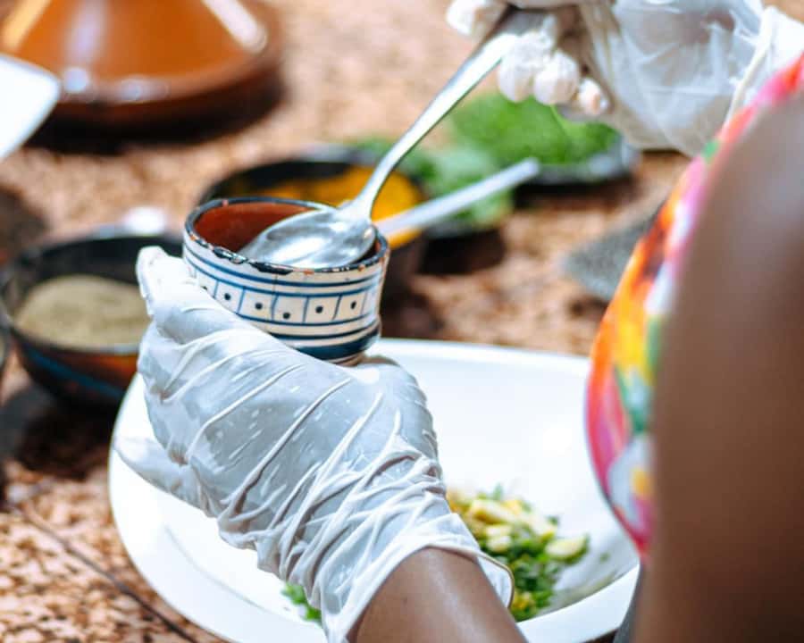 Marrakech: Moroccan Cooking Class with Pickup - Cooking in a real Moroccan restaurant kitchen (with chefs who teach)