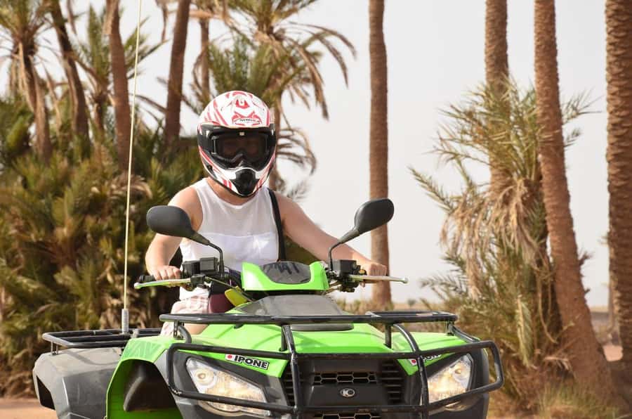 Marrakech: Quad activity in the Palmeraie with Tea break - Hotel pickup to quad training: how you get ready fast and safely