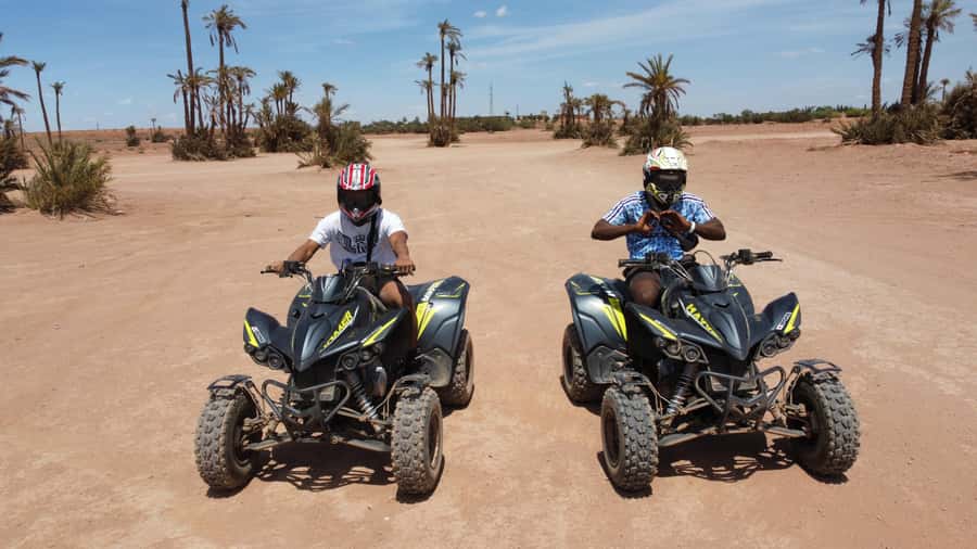 Marrakech: Quad activity in the Palmeraie with Tea break - Leaving the palm groves for the Jbilets Desert trails