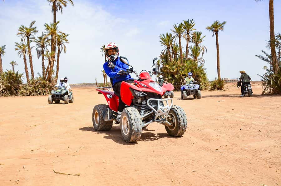 Marrakech: Quad Bike Tour to Palm Oasis and Jbilat Desert - Tea break in the desert oasis: the best kind of pause
