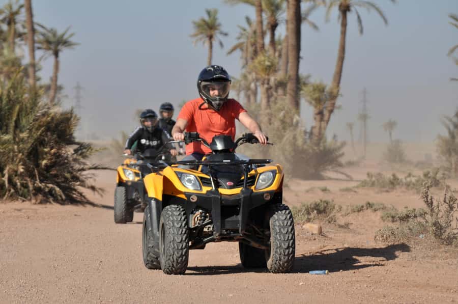 Marrakech:excursion quad in Oasis palm & jbilat desert,tea - Quad vs buggy: how guides keep first-timers comfortable