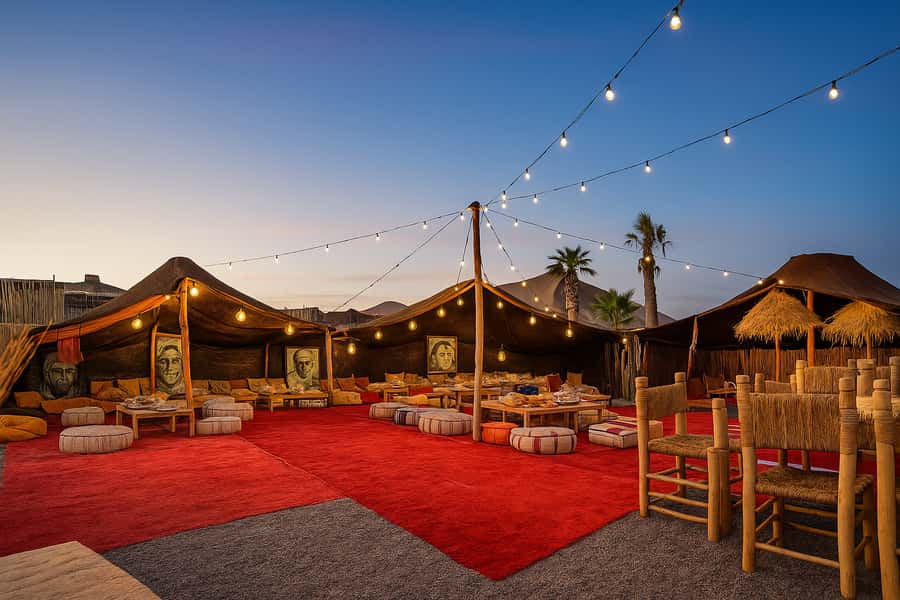 Marrakesh: Agafay Desert Sunset, Camel Ride, and Dinner Show - Dinner Show Under the Stars: Drums, Dance, and a Fire Performance