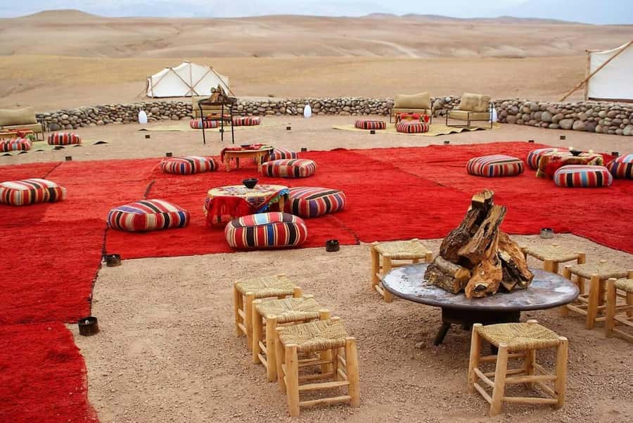 Marrakesh: Desert & Mountain Tour with Camel Ride & Lunch - Imlil Valley Walk and Waterfall Views at the Base of the Mountains