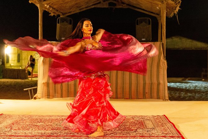 Premium Dubai Desert Safari with BBQ Dinner in the Red Dunes - Sandboarding: fun, but wear shoes like you mean it